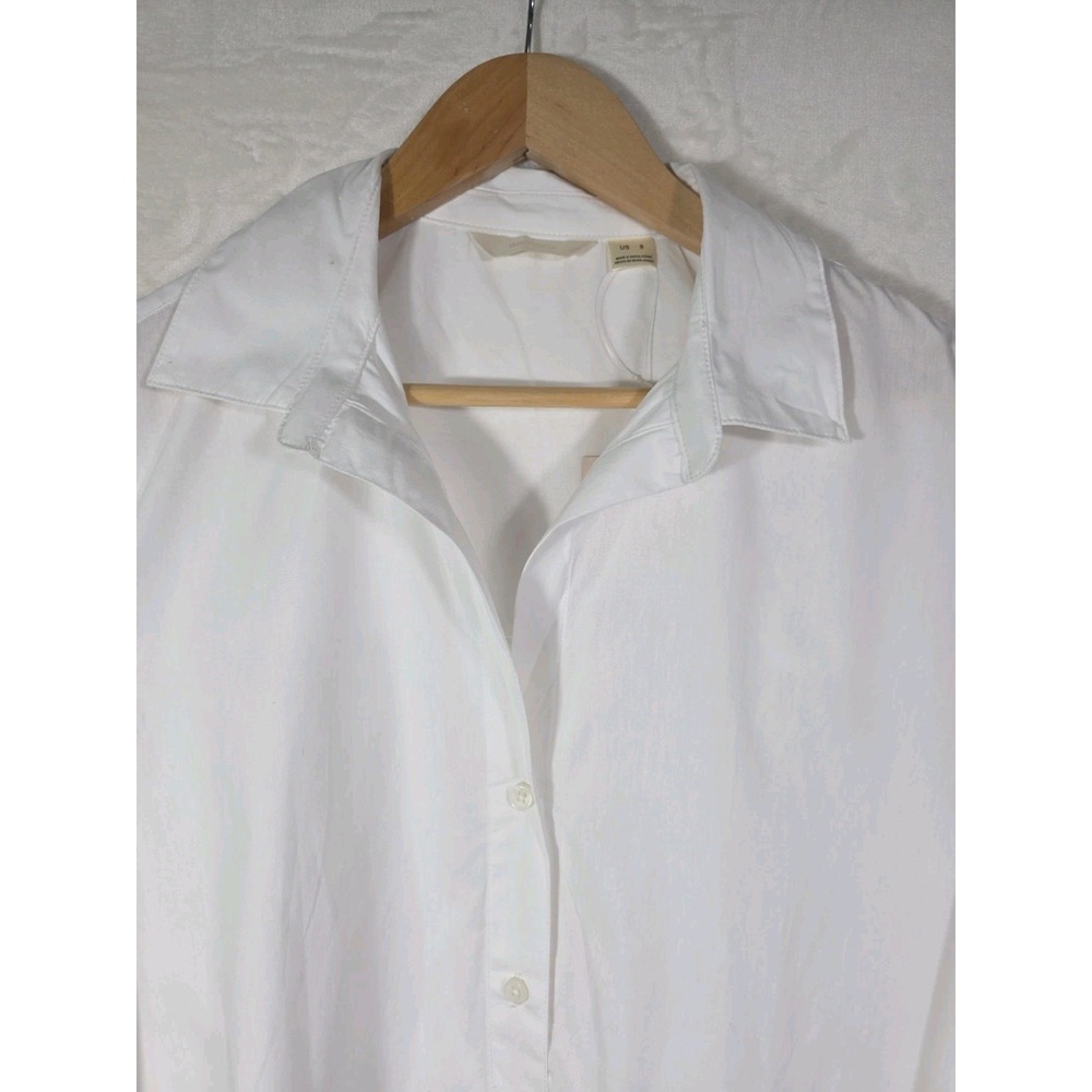 NWT Esmara White 100% Cotton Button Front Oversized Shirt Women's US 8 Medium - Picture 3 of 12